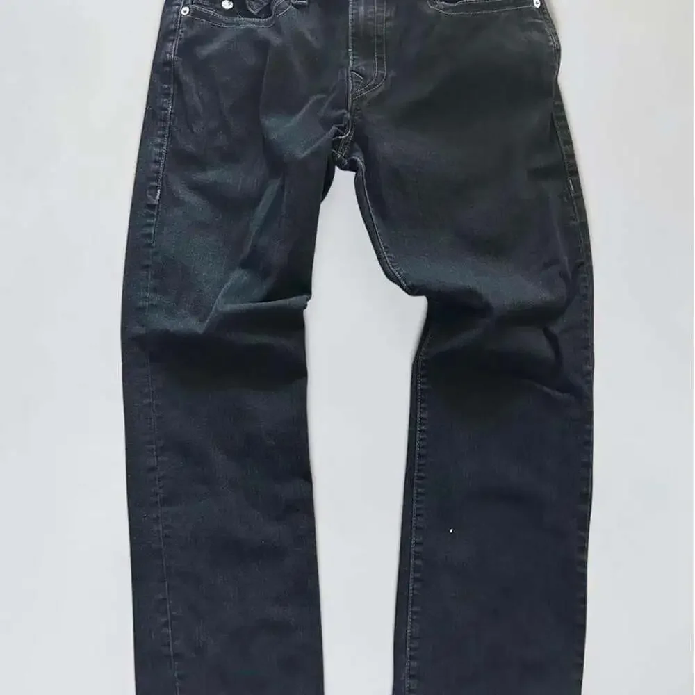 True Religion Ricky Straight Leg Black Jeans